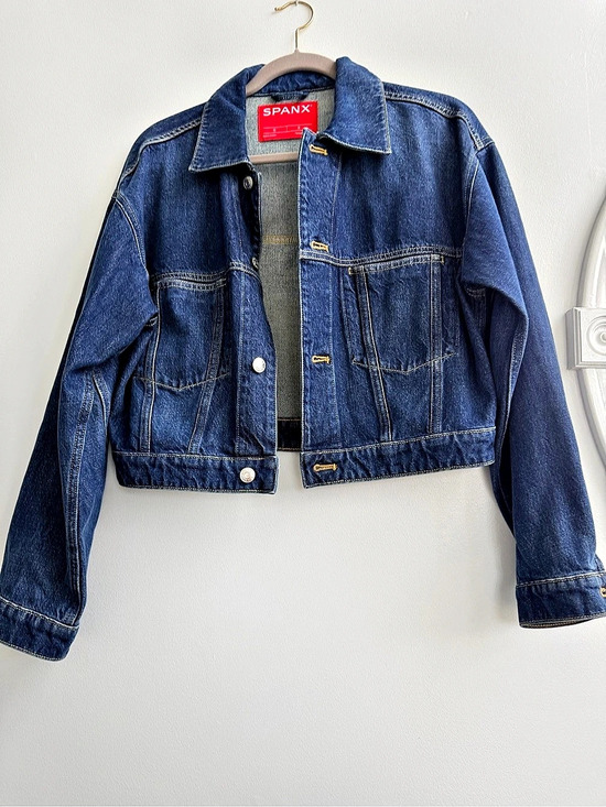 SPANX Jackets & Blazers - SPANX Denim Jacket in Blue Size Medium Like New